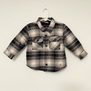 Baby GAP Organic Cotton Flannel Shirt Jacket Fully Lined Size 18-24 Months